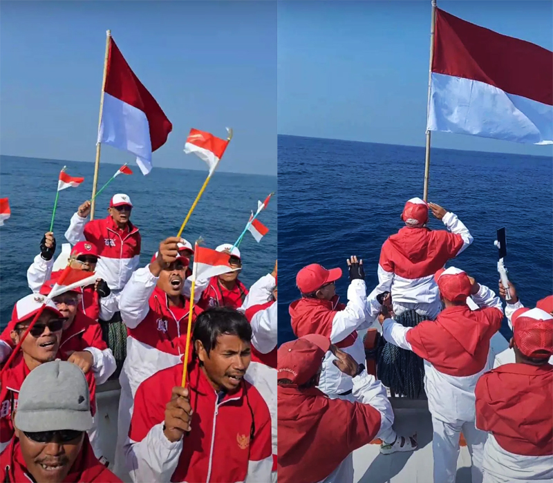 Upacara 17 Agustus di Tengah Laut Ujung Kulon, PWP Rayakan HUT ke-80 RI di Atas KM Umsini